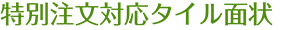 特別注文対応タイル面状